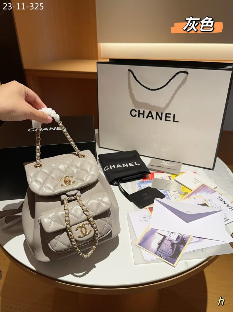 Alternative view of CHANEL MINI DUMA BACKPACK GREY 18CM