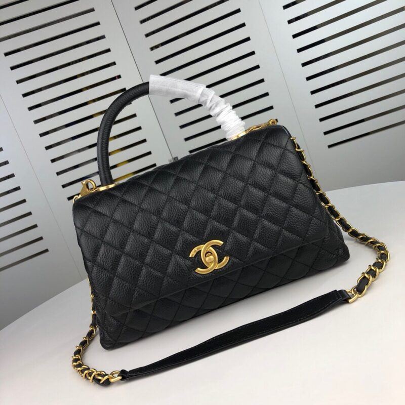 Alternative view of CHANEL MEDIUM COCO FLAP BAG WITH TOP HANDLE 26CM