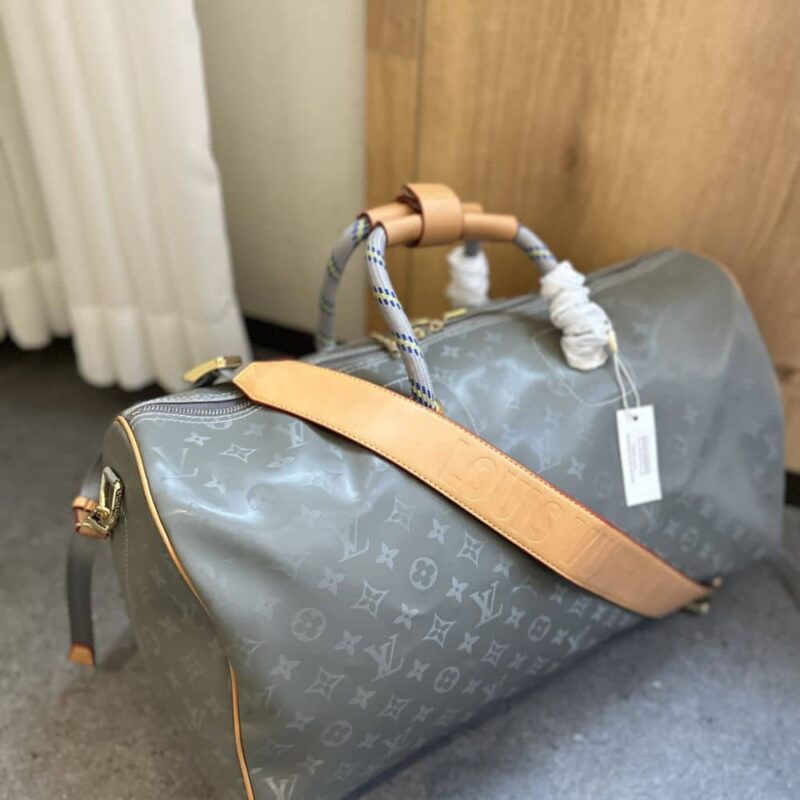Alternative view of LOUIS VUITTON KEEPALL BANDOULIERE MONOGRAM TITANIUM 50 GREY 50CM