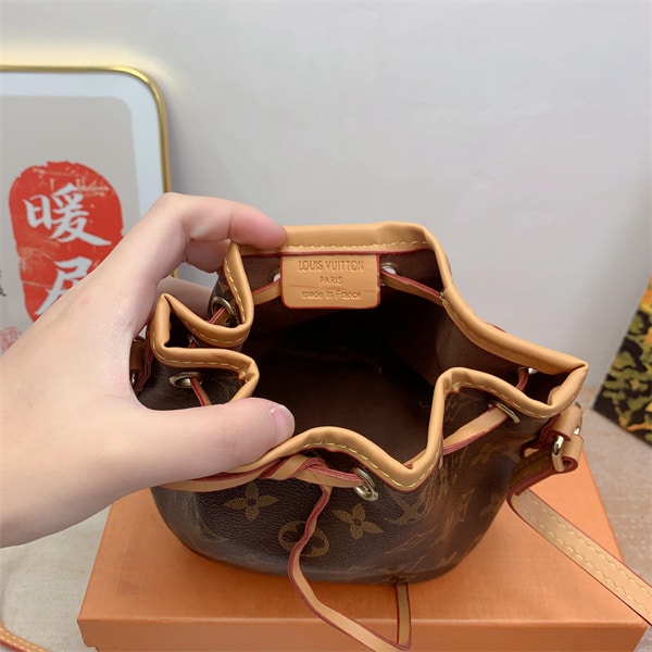 Alternative view of LOUIS VUITTON NANO NOÉ BAG MONOGRAM BROWN 16CM