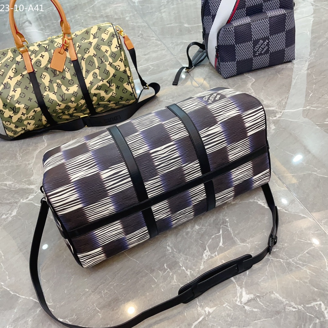 LOUIS VUITTON KEEPALL BANDOULIERE 55 BLUE MOON 45CM M23771 - Image 9