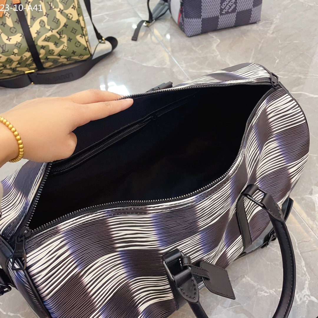 LOUIS VUITTON KEEPALL BANDOULIERE 55 BLUE MOON 45CM M23771 - Image 10