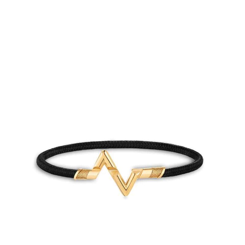 LOUIS VUITTON LV VOLT UPSIDE DOWN PLAY LARGE BRACELET YELLOW GOLD Q05413