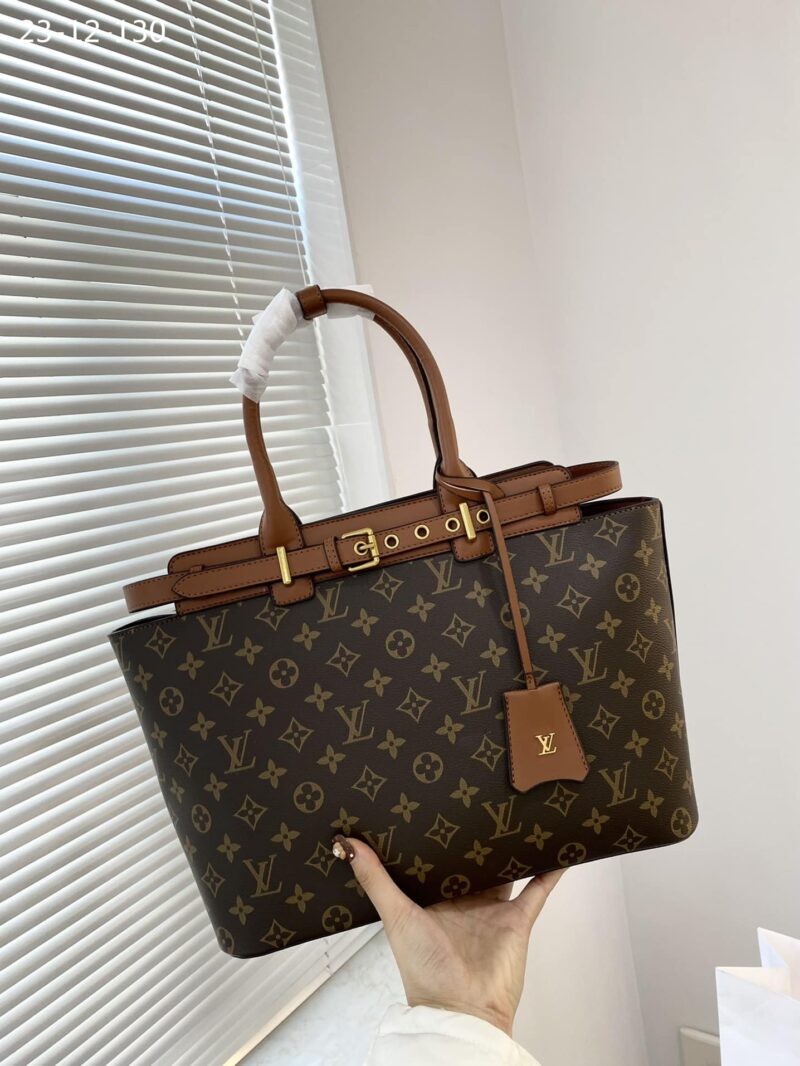 Alternative view of LOUIS VUITTON TOTE BAG WITH GOLD TONE BUCKLE MONOGRAM BROWN 34CM