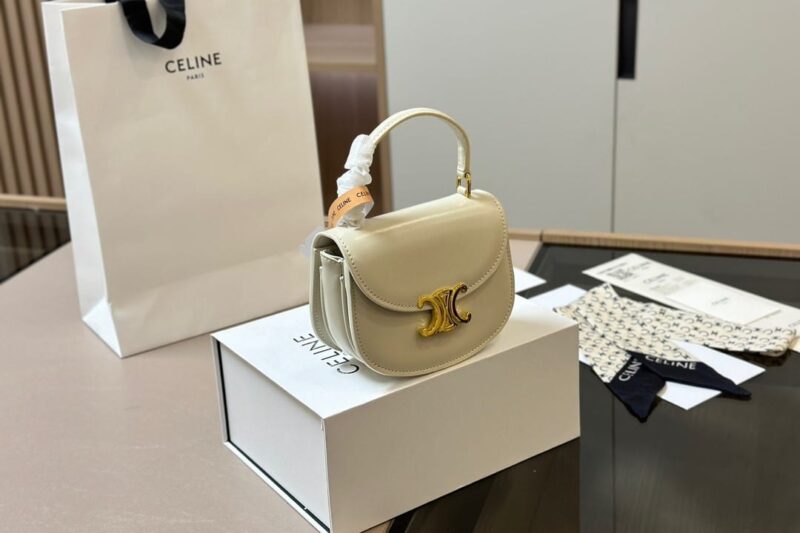 Alternative view of CELINE MINI BESACE CLEA IN SHINY CALFSKIN NUDE 15CM 10L063ETZ 03ND