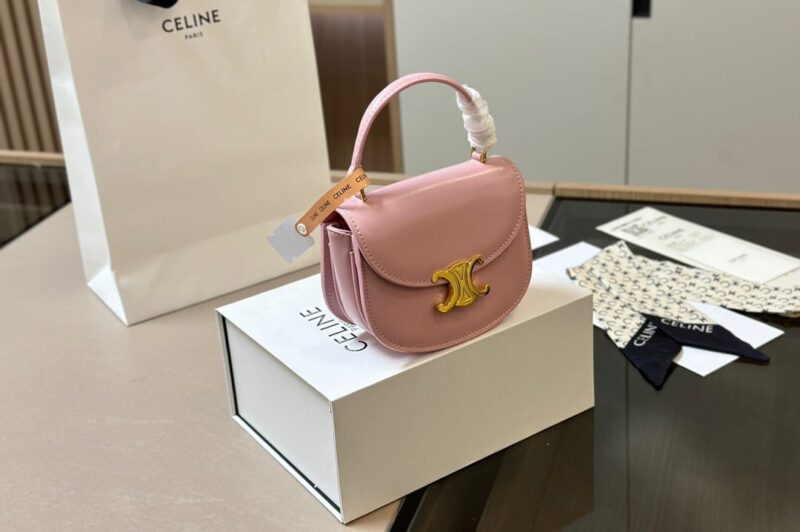 Alternative view of CELINE MINI BESACE CLEA IN SHINY CALFSKIN PETAL 15CM 10L063ETZ 25TL