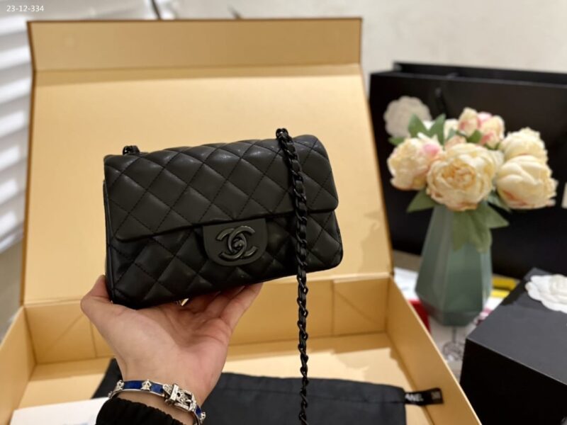 Alternative view of CHANEL FLAP BAG BLACK 20CM