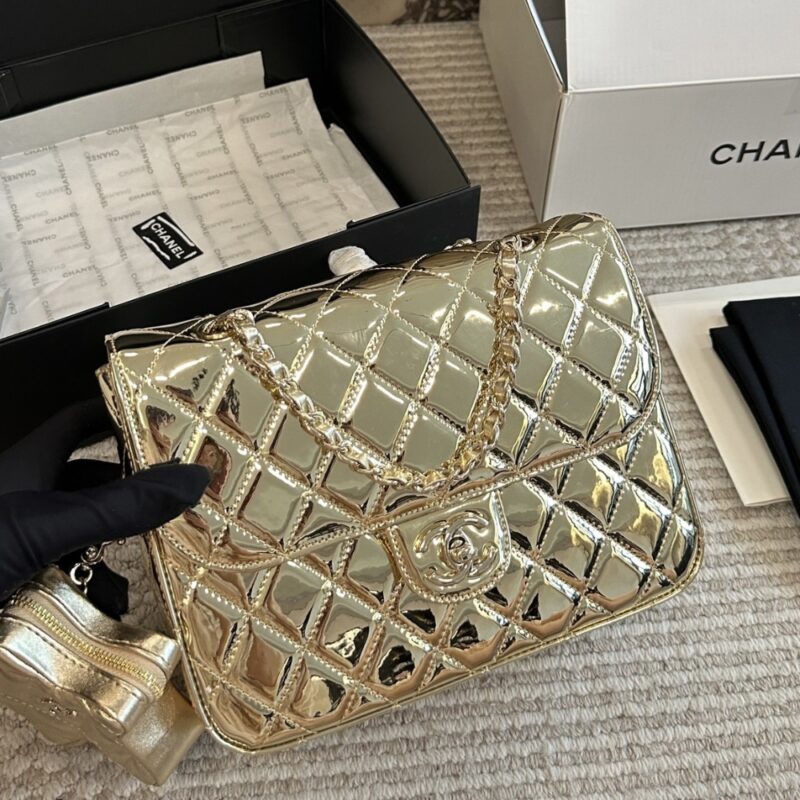 Alternative view of CHANEL STAR BACKPACK COIN PURSE METALLIC GOLD 23CM AS4649 B14873 NT671