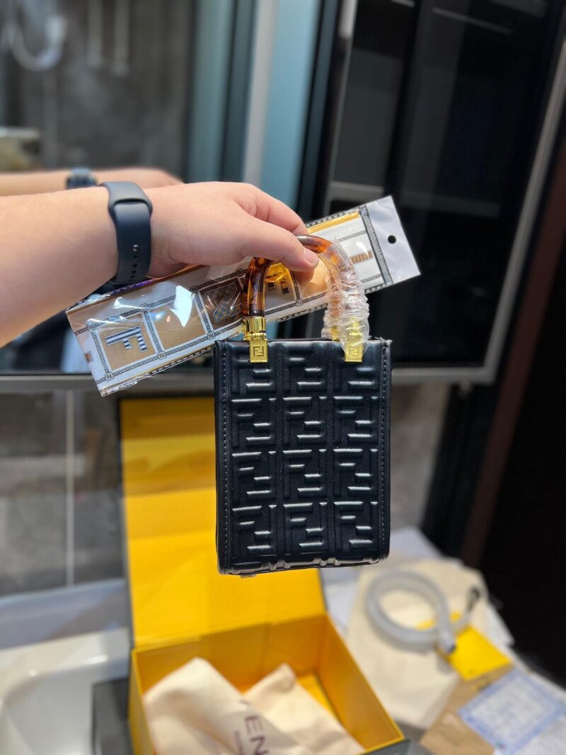 Alternative view of FENDI MINI SUNSHINE SHOPPER BLACK 18CM 8BS051AMCIF0KUR