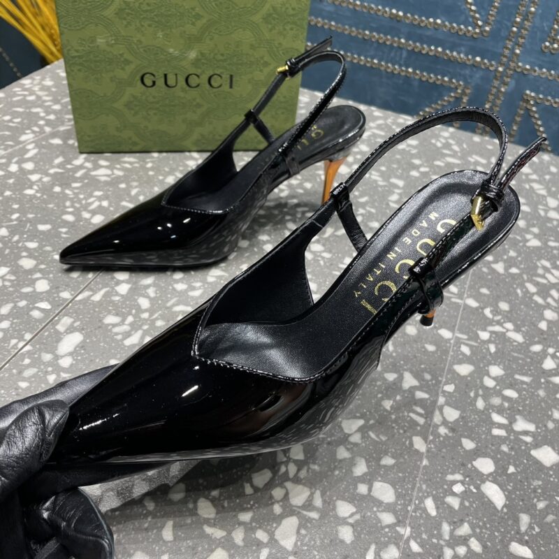 Alternative view of GUCCI WOMEN'S SLINGBACK HEELED PUMP BLACK