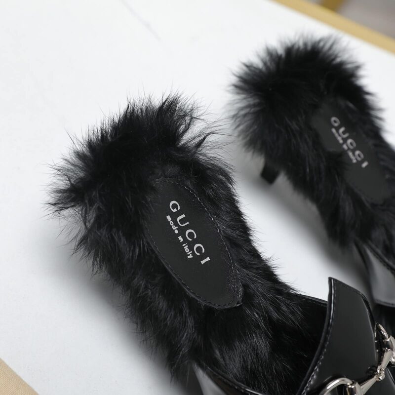 Alternative view of GUCCI WOMEN'S THONG SANDAL WITH HORSEBIT BLACK 764196 AACY2 1000