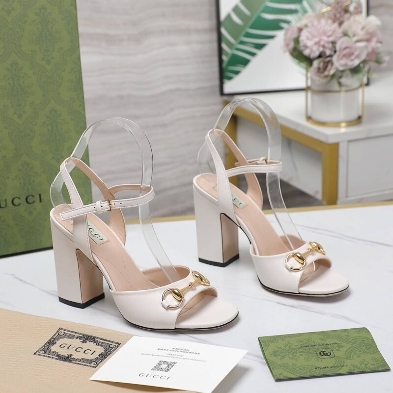 Alternative view of GUCCI WOMEN'S HORSEBIT SANDAL WHITE 812292 C9D00 9022