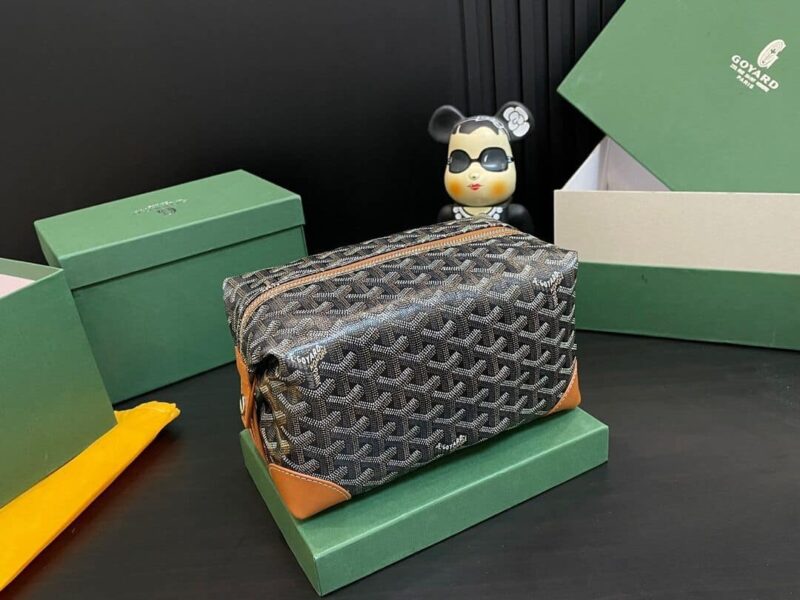 Alternative view of GOYARD BOWLING 25 TOILETRY BAG BLACK TAN 23CM BOWLIN025TY01CL03P