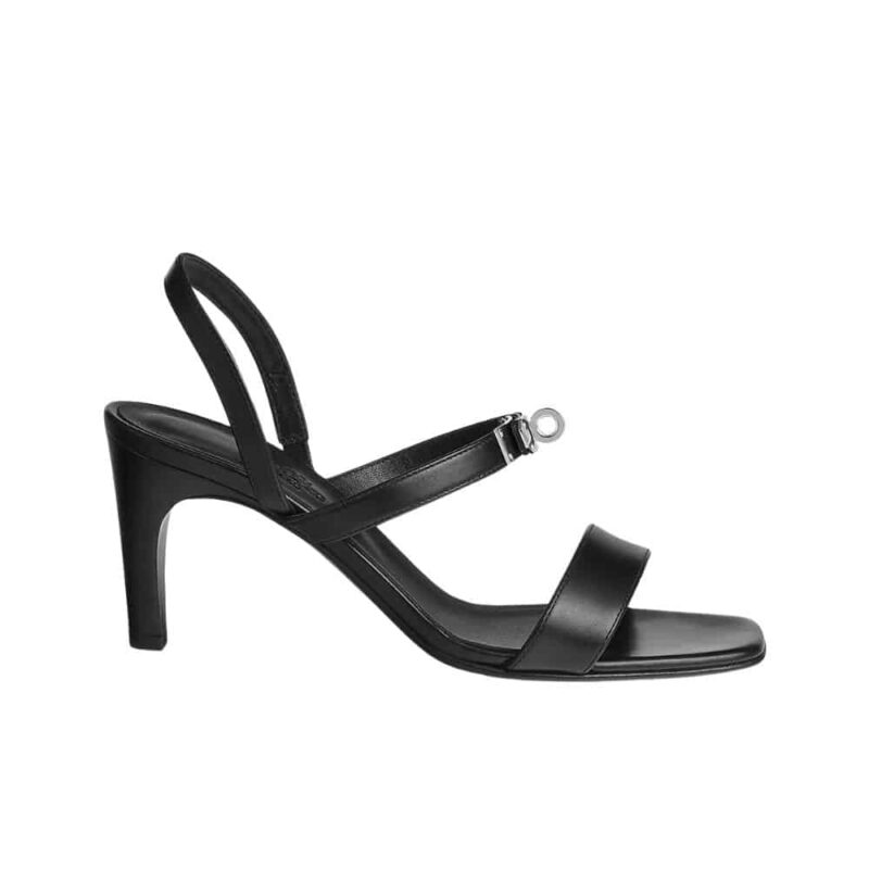HERMES GLAMOUR 75 SANDAL BLACK H231060Z 02350