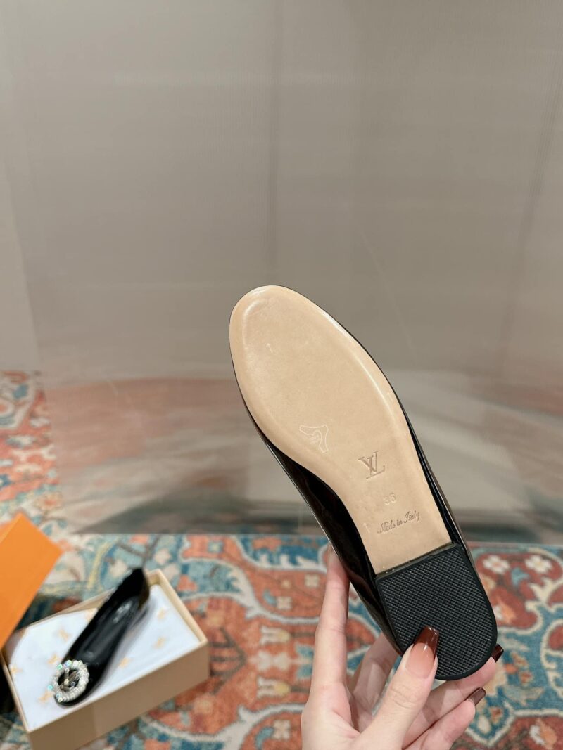Alternative view of LOUIS VUITTON CRYSTAL LV BALLET FLATS BLACK