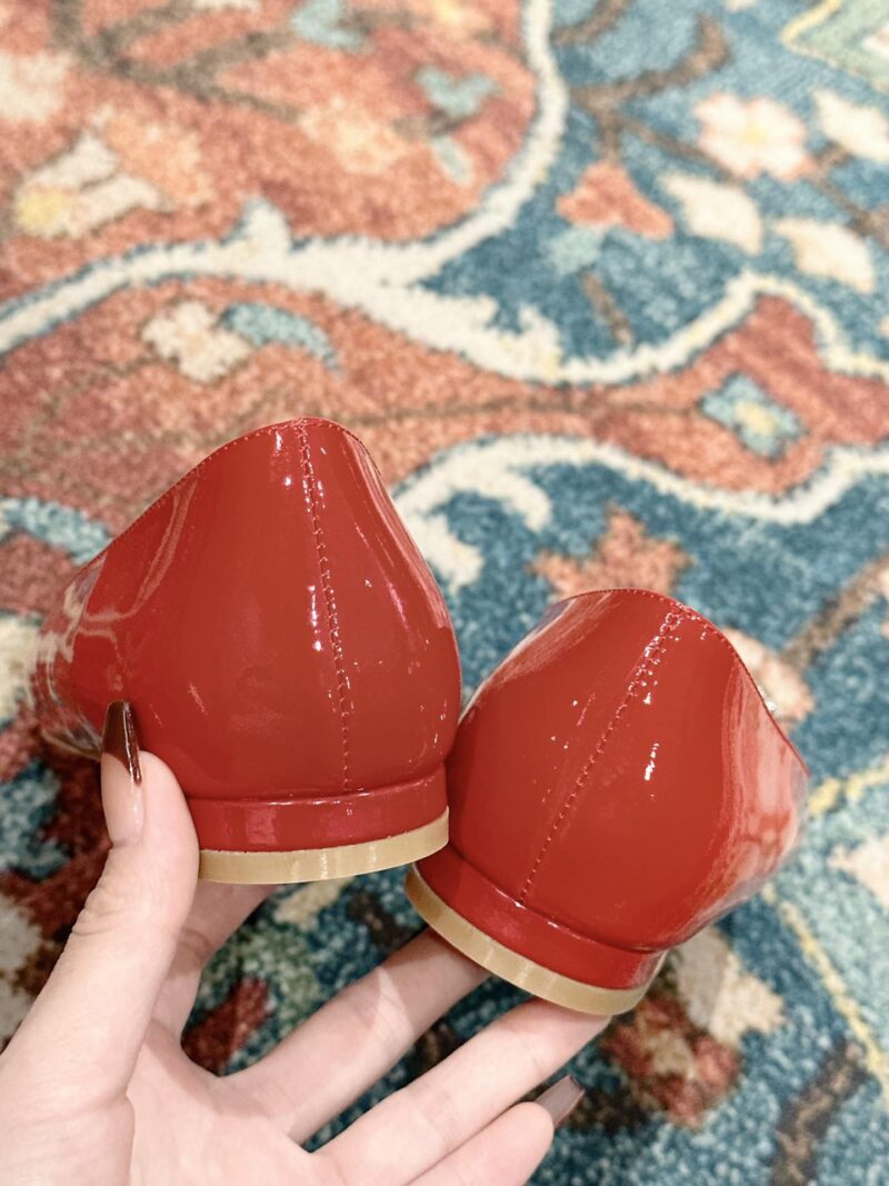 Alternative view of LOUIS VUITTON CRYSTAL LV BALLET FLATS RED