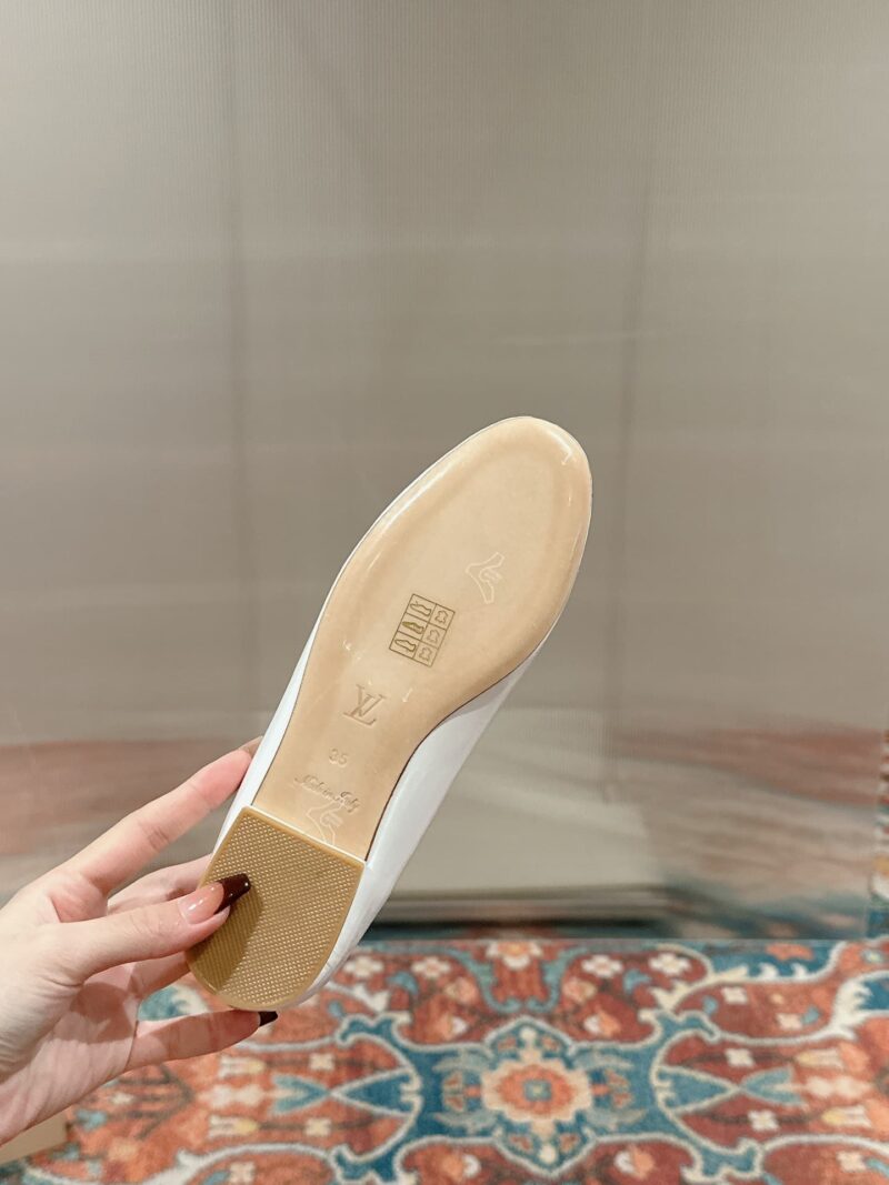 Alternative view of LOUIS VUITTON CRYSTAL LV BALLET FLATS WHITE