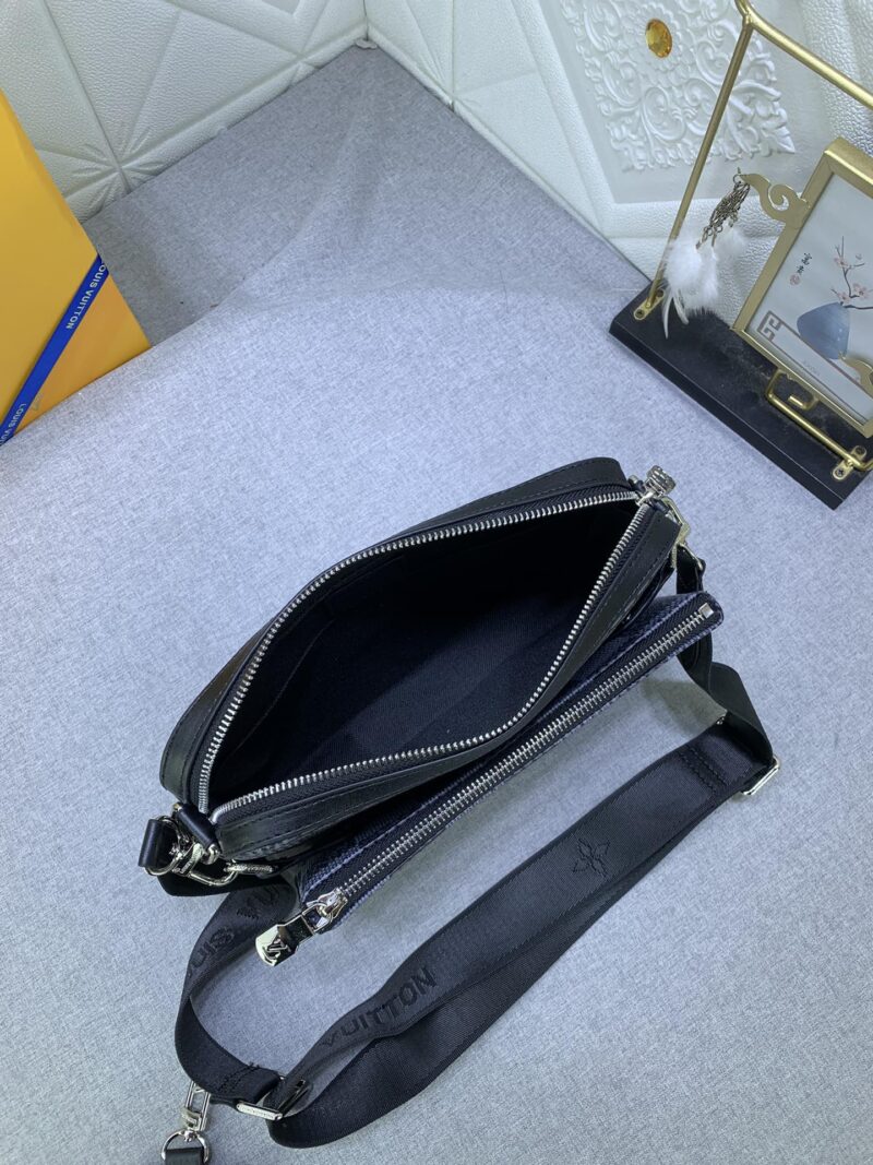 Alternative view of LOUIS VUITTON TRIO MESSENGER BAG DAMIER CANVAS BLACK 25CM N50017