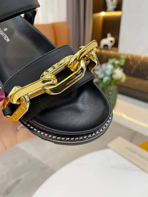 LOUIS VUITTON PASEO FLAT COMFORT SANDAL BLACK A8VRZ - Image 3