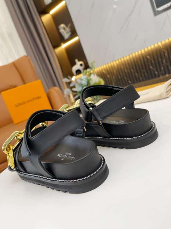 LOUIS VUITTON PASEO FLAT COMFORT SANDAL BLACK A8VRZ - Image 4