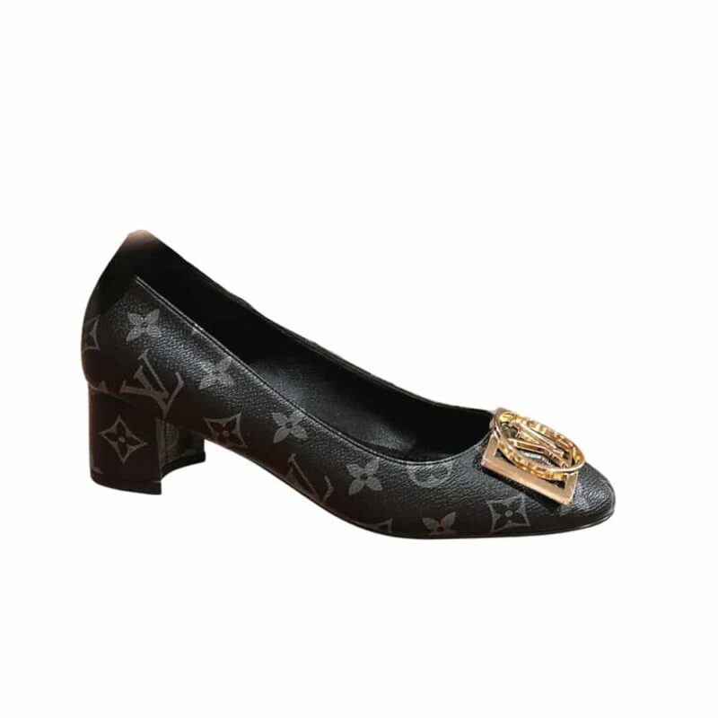 LOUIS VUITTON MADELEINE PUMPS MONOGRAM BLACK