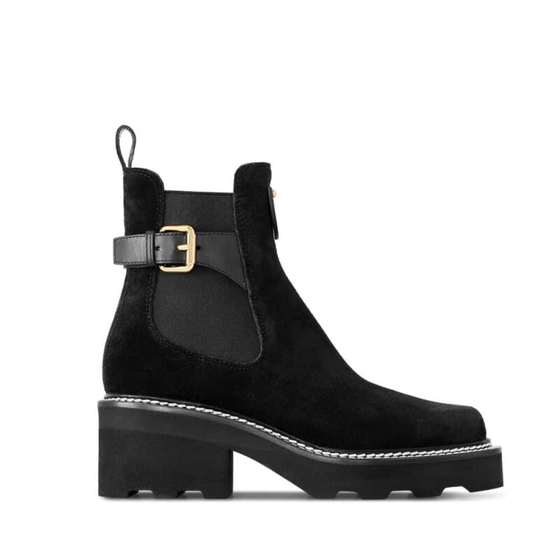 LOUIS VUITTON BEAUBOURG ANKLE BOOT BLACK 1ACKCK