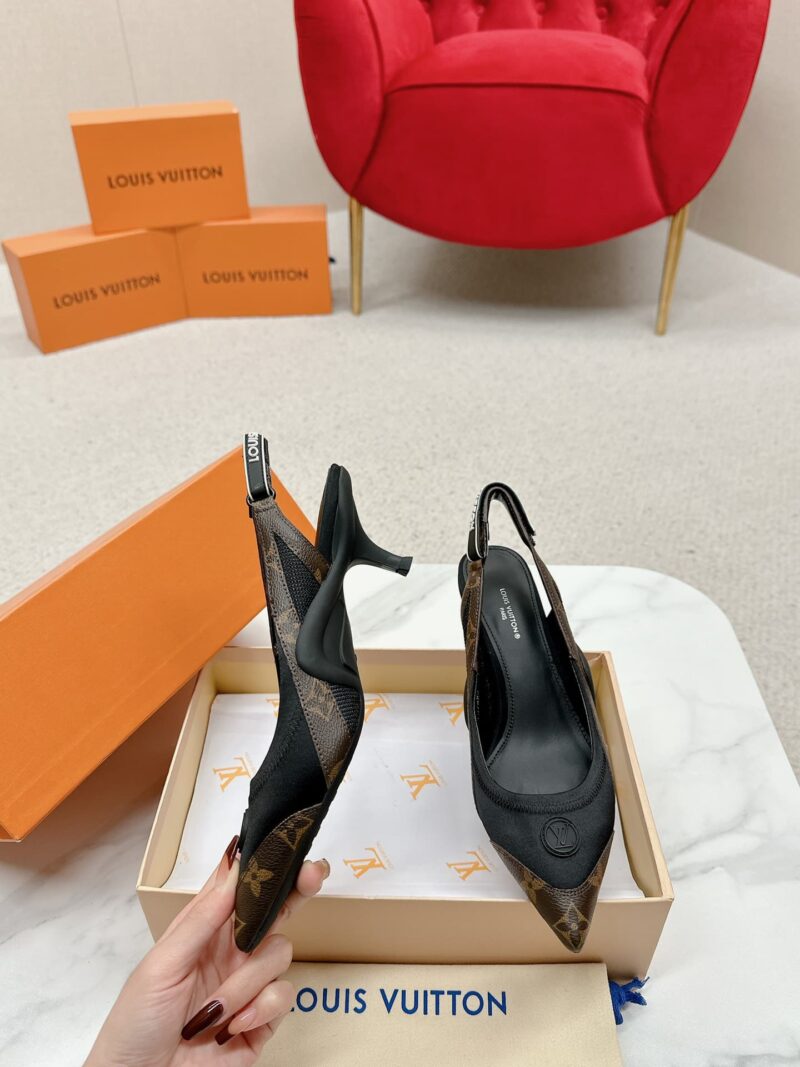 Alternative view of LOUIS VUITTON ARCHLIGHT SLINGBACK PUMP BLACK AND BROWN 1AADGJ