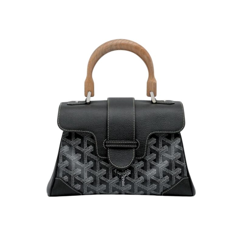 GOYARD SAÏGON SOUPLE MINI BAG GRAY BLACK 20CM SAIGONMINTY01CL01P