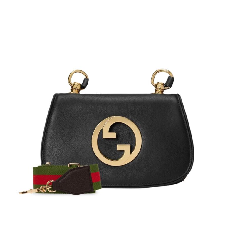 GUCCI BLONDIE MINI BAG BLACK 22CM 698643 UXXAG 1064
