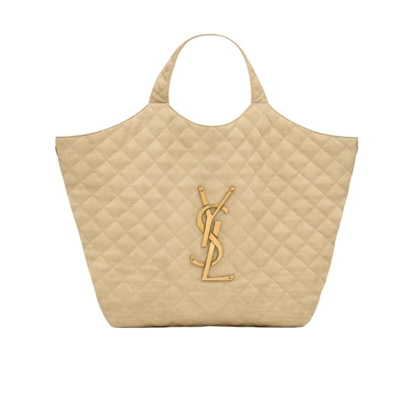 SAINT LAURENT ICARE MAXI SHOPPING BAG IN QUILTED BEIGE 50CM 698651AABR89748