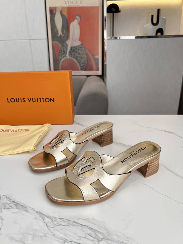 Alternative view of LOUIS VUITTON LV ISOLA MULE GOLD