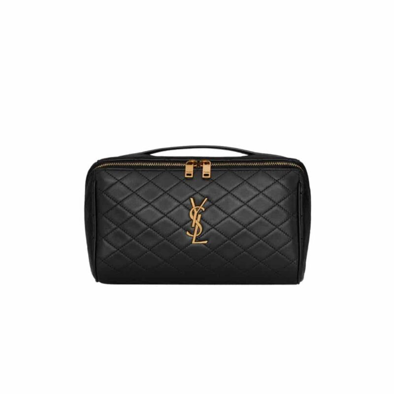 SAINT LAURENT GABBY VANITY CASE BLACK 24CM 7531711EL071000