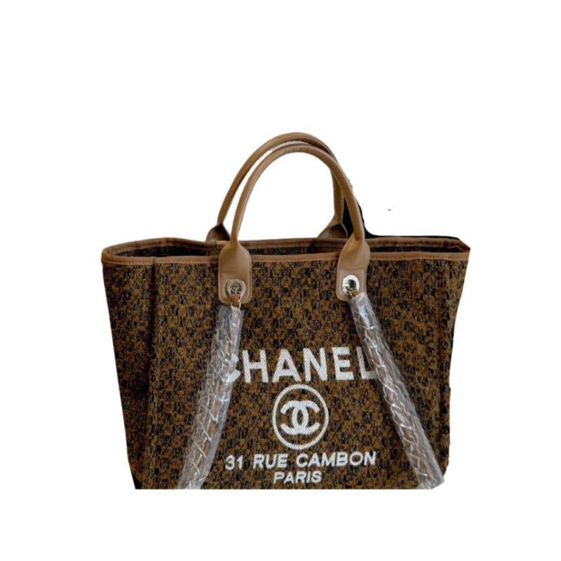 CHANEL LARGE SHOPPING BAG BROWN 37CM