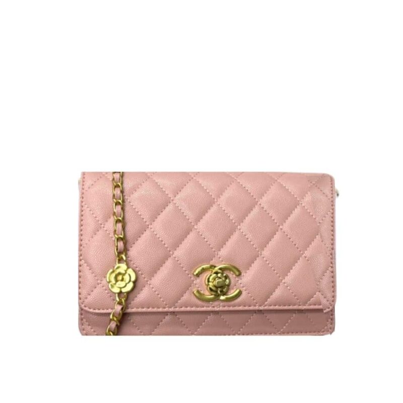 CHANEL WALLET WITH STRAP PINK 19CM
