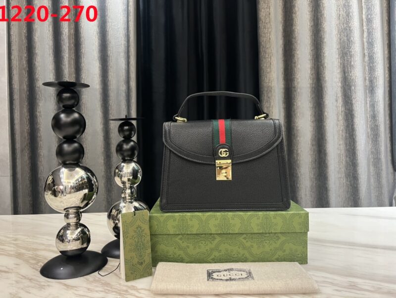 Alternative view of GUCCI GG MATELASSÉ SMALL TOP HANDLE BAG BLACK 24CM