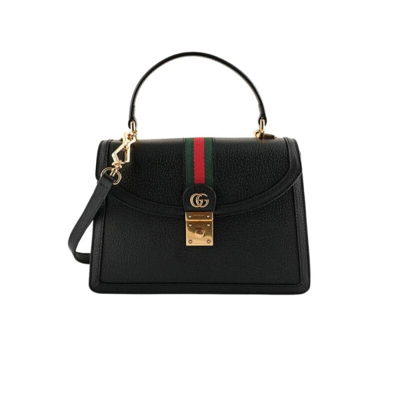 GUCCI GG MATELASSÉ SMALL TOP HANDLE BAG BLACK 24CM