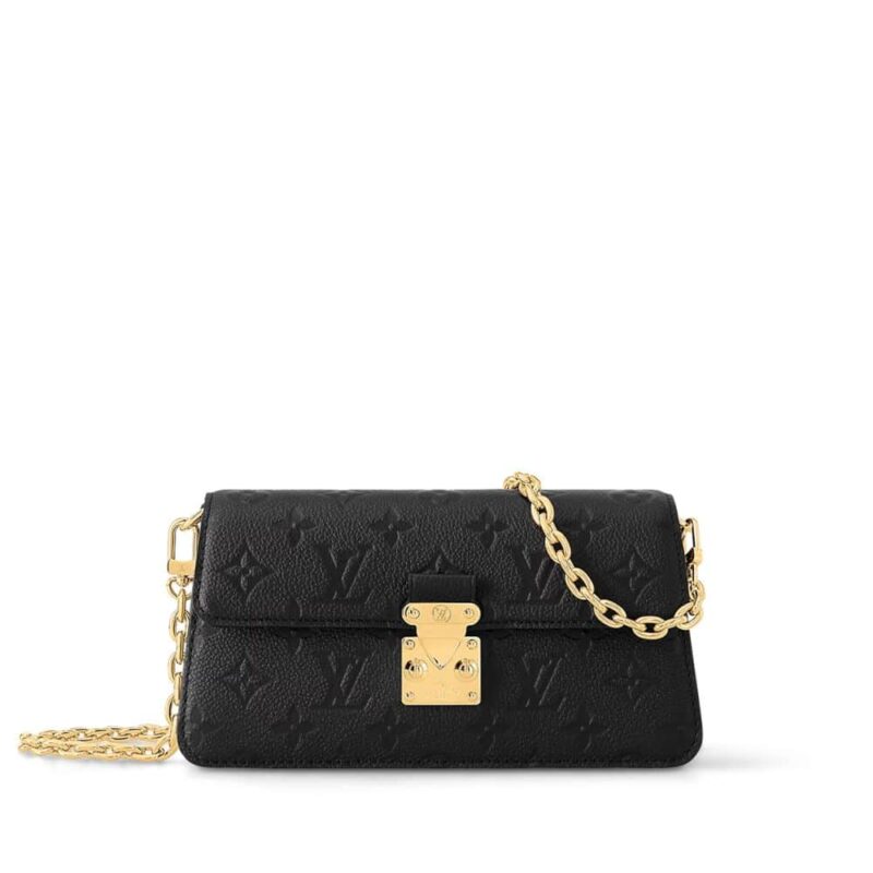 LOUIS VUITTON WALLET ON CHAIN MÉTIS MONOGRAM BLACK 22CM