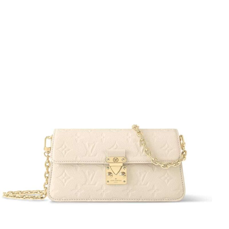 LOUIS VUITTON WALLET ON CHAIN MÉTIS MONOGRAM WHITE 22CM