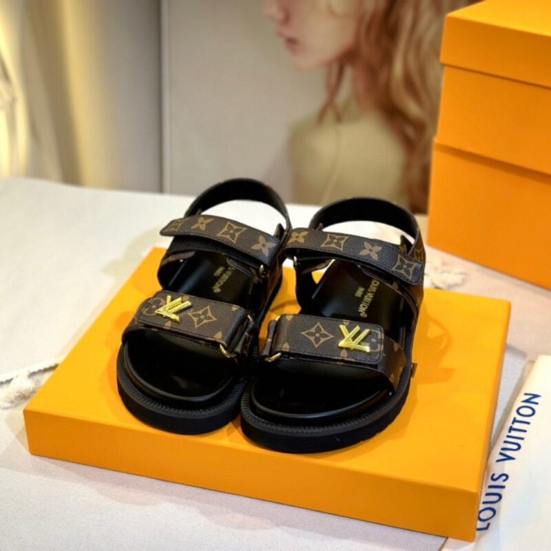 Alternative view of LOUIS VUITTON LV SUNSET FLAT COMFORT SANDAL CACAO BROWN 1ACMY5