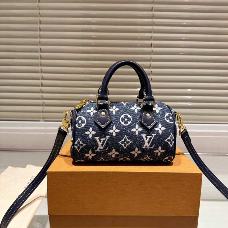 Alternative view of LOUIS VUITTON NANO SPEEDY DENIM BLUE 17CM M81168