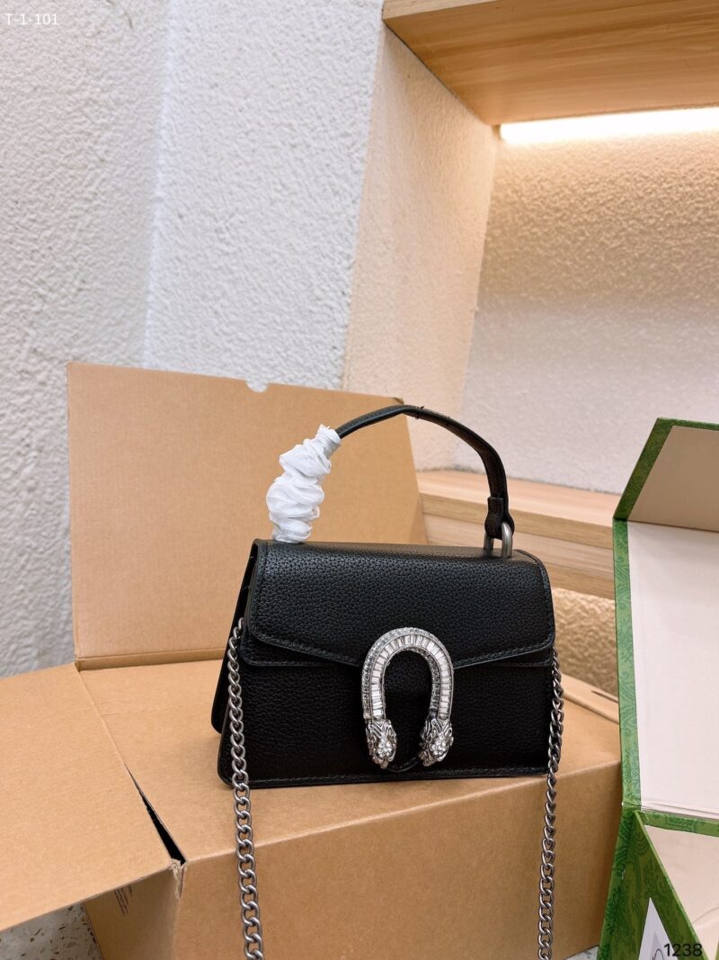Alternative view of GUCCI DIONYSUS MINI TOP HANDLE BAG BLACK 18CM 752029 CAOGN 1155