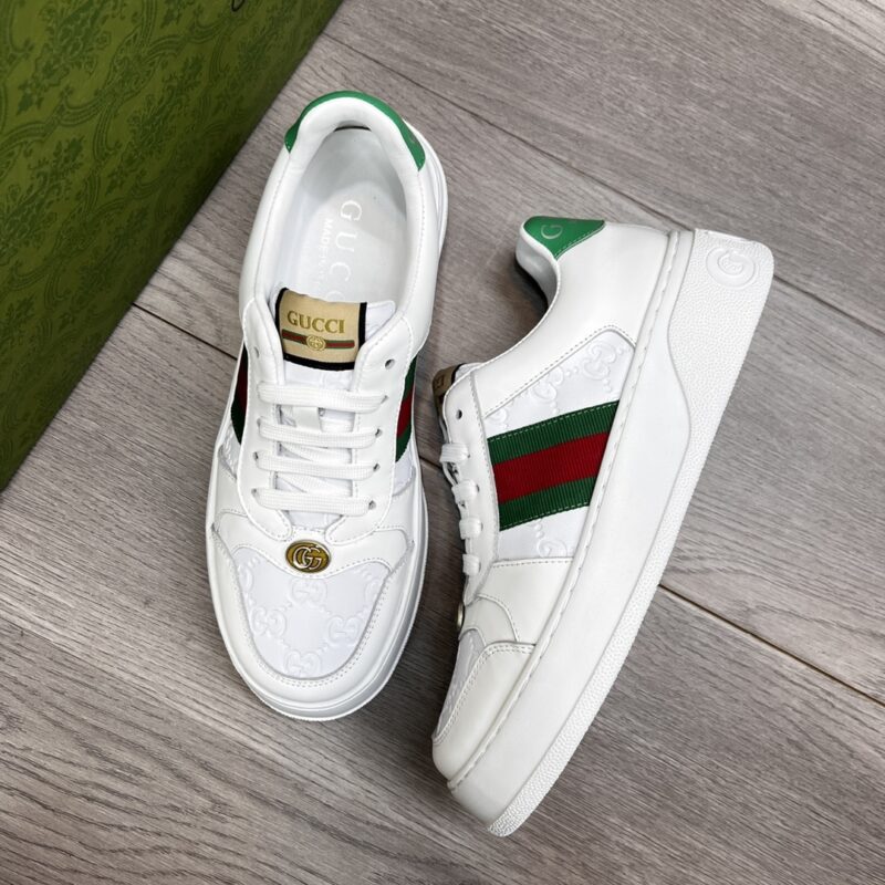 Alternative view of GUCCI SCREENER SNEAKER WITH WEB WHITE