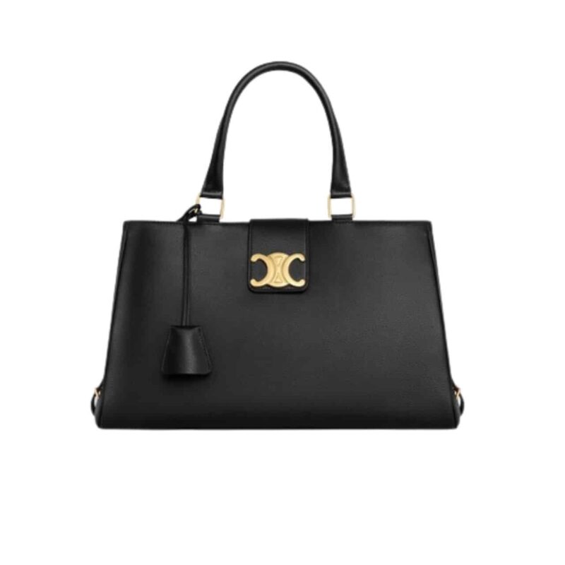 CELINE MEDIUM APPOLINE BAG IN SUPPLE CALFSKIN BLACK 37CM 114963FK6 38NO