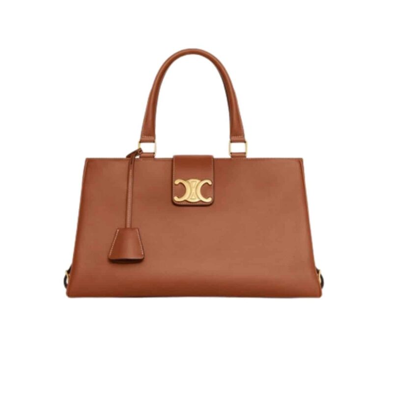CELINE MEDIUM APPOLINE BAG IN SUPPLE CALFSKIN BROWN 37CM 114963FK6 04LU
