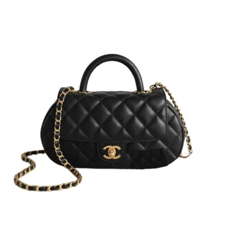 CHANEL SHOULDER BAG WITH CHAIN BLACK 21CM AS4573 B15144 94305