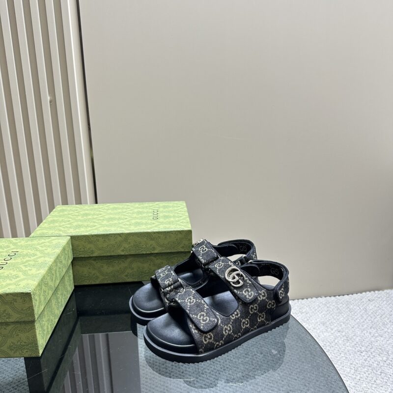 Alternative view of GUCCI DOUBLE G SANDAL DENIM 771575 FACVP 8446