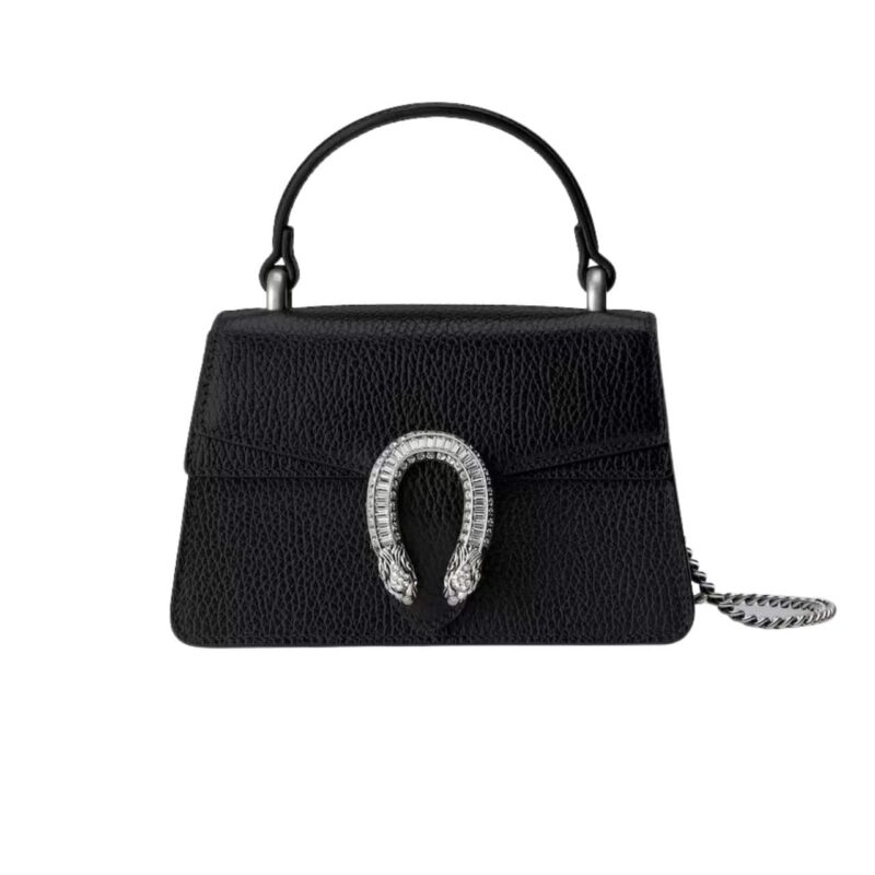 GUCCI DIONYSUS MINI TOP HANDLE BAG BLACK 18CM 752029 CAOGN 1155