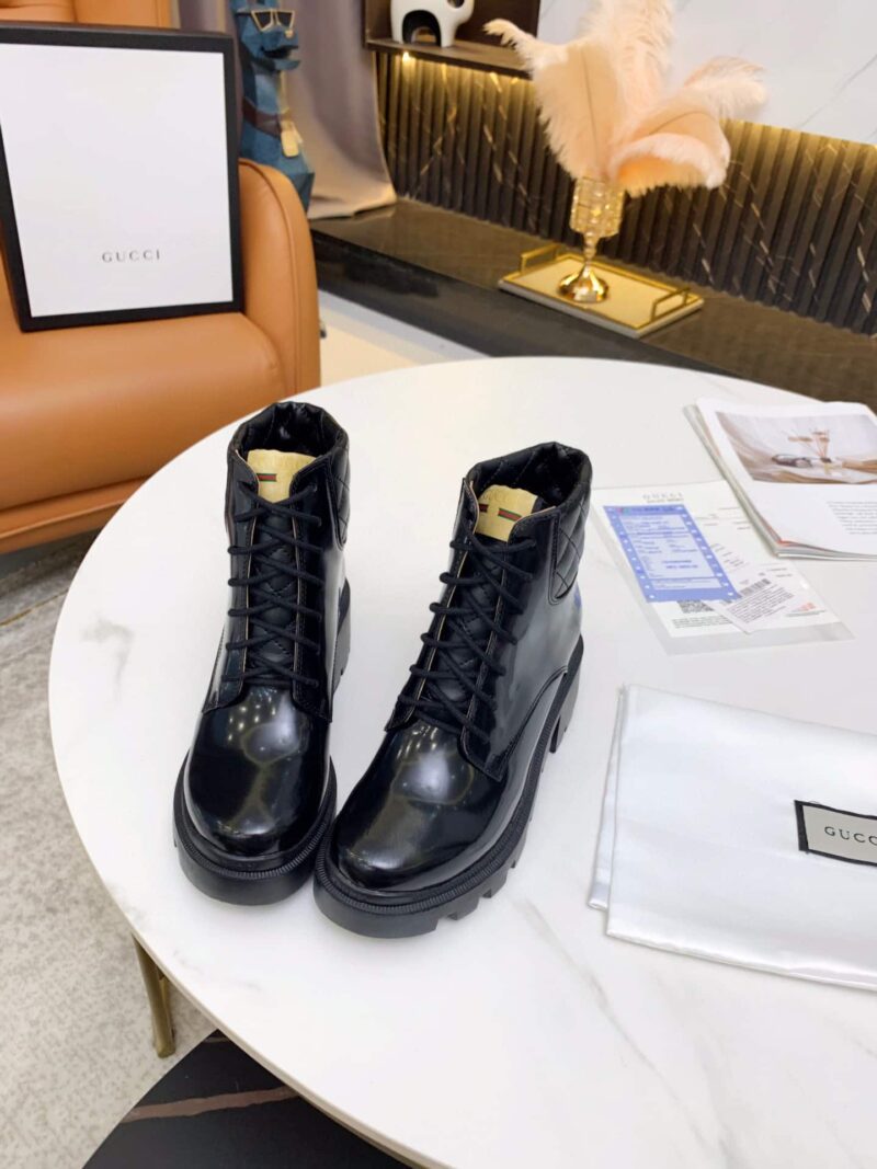 Alternative view of GUCCI GG SUPREME ANKLE BOOTS BLACK 659691 UC810 1000