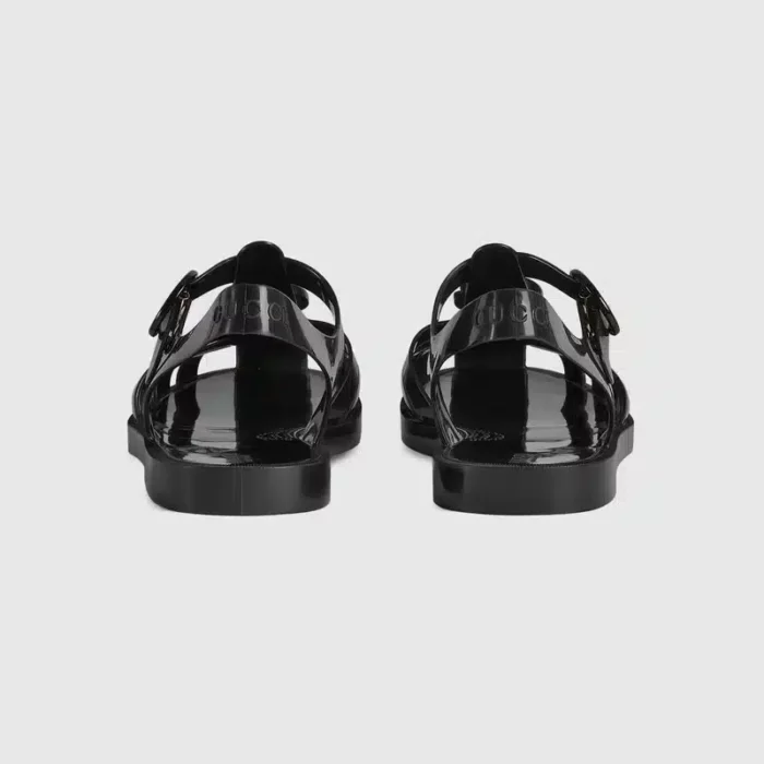 Alternative view of GUCCI SANDAL WITH DOUBLE G BLACK 674132 FM00 1000