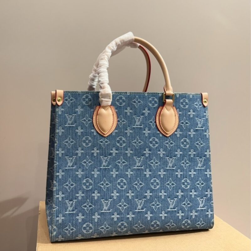 Alternative view of LOUIS VUITTON NEW LV REMIX ONTHEGO MM DENIM BLUE 35CM M46871